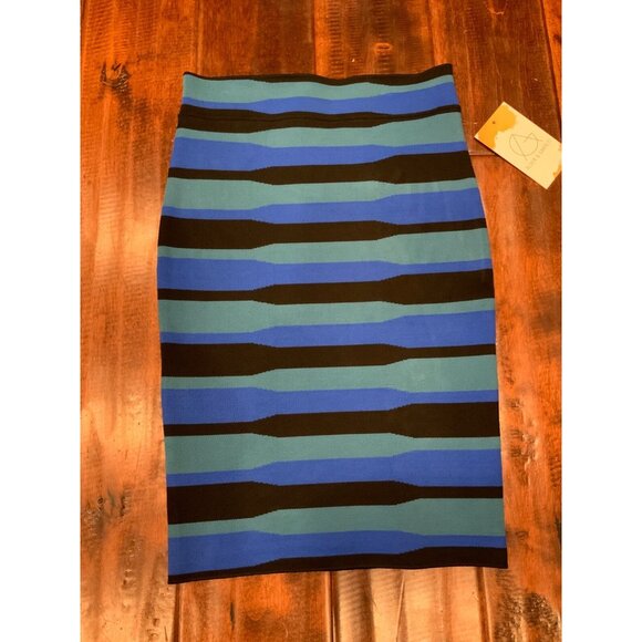 BCBG Max Azria Blue Striped "Imari" Mini Skirt, Size XS - Picture 1 of 5
